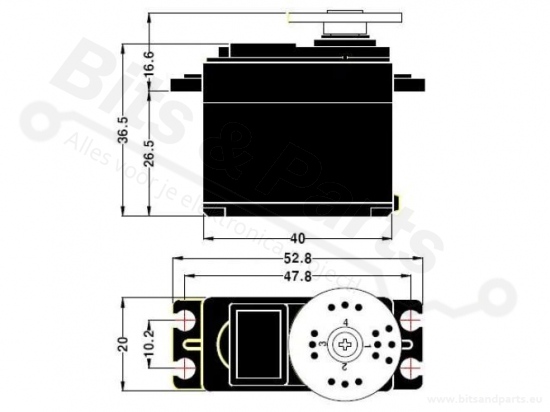 Servo motor digital MG995 high torque metal gears